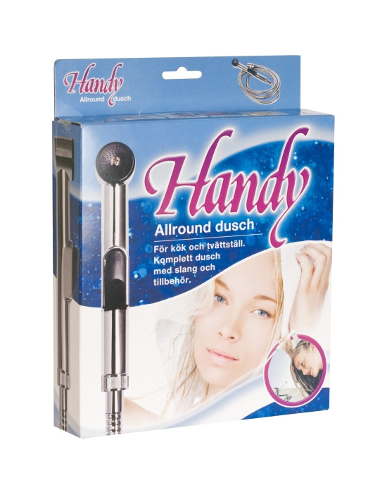 Handy, Dusch, slang, handtag och nippel, 1,5m, f�rkromad