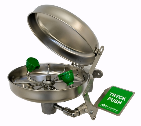 GIA 3522, �gon- och ansiktsdusch, med dammskyddslock, DN15, 14 lit/min