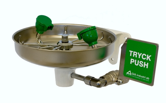 GIA 3523, �gon- och ansiktsdusch, utan dammskyddslock, DN15, 14 lit/min