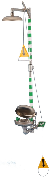 GIA 3640, N�ddusch, DN25, 78 lit/min, rostfritt st�l