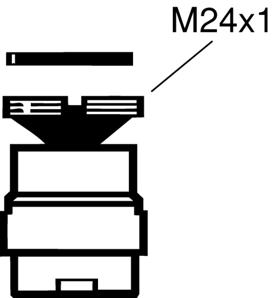 Gustavsberg, Str�lsamlare, utv�ndig g�nga, M24x1