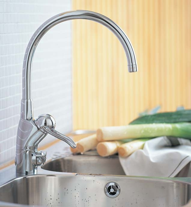 9000, Diskl�dsblandare, h�g pip  , D=22, f�rkromad