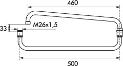 MA, Sv�ngpip, med dubbelled  , L=950mm