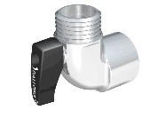 Broen, Ballofix 522 med vred, Kulventil vinkel, inv�ndig x utv�ndig g�nga, R15x90�