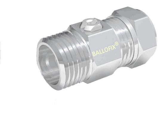 Broen, Ballofix 508 utan vred, Kulventil rak, kl�m x utv�ndig g�nga, 10xR15