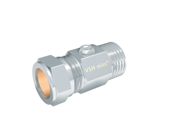 Broen, VSH Mini 1417 utan vred, Kulventil rak, kl�m x utv�ndig g�nga, 12xR15