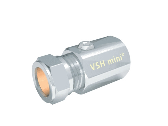 Broen, VSH Mini 1404 utan vred, Kulventil rak, kl�m x inv�ndig g�nga, 10xR15