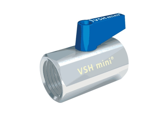 Broen, VSH Mini 1401 med vred, Kulventil rak, inv�ndig x inv�ndig g�nga, R10