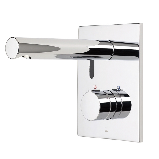 Electra, Tv�ttst�llsblandare, platta, sensor & temperaturatt, 6V, f�rkromad