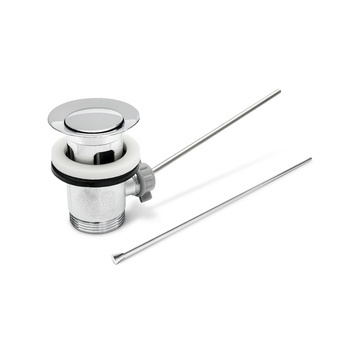 Alterna Silventil, med br�ddavlopp samt lyftst�ng G32, f�rkromad m�ssing