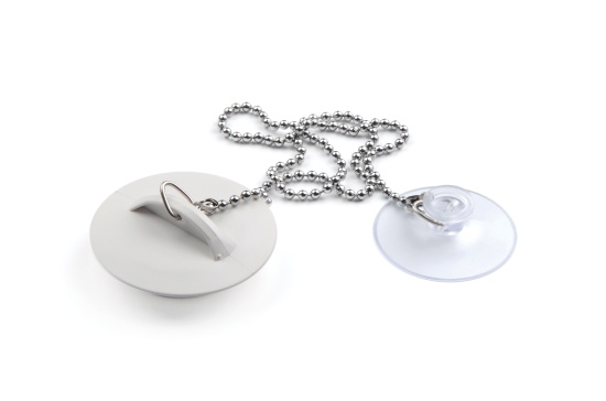 Jafo, !, Badkarspropp, med kulkedja och sugfot, flerf�rgad