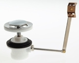 Lyftventil, utan st�ng, G32, underdel av vit plast, f�rkromad