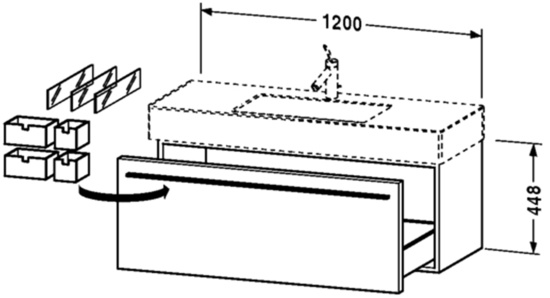 Dur u-sk�p xlarge 120cm vit
