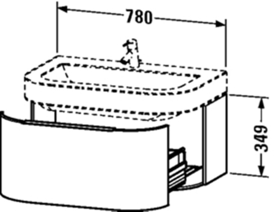 Dur u-sk�p happy d 78cm vit