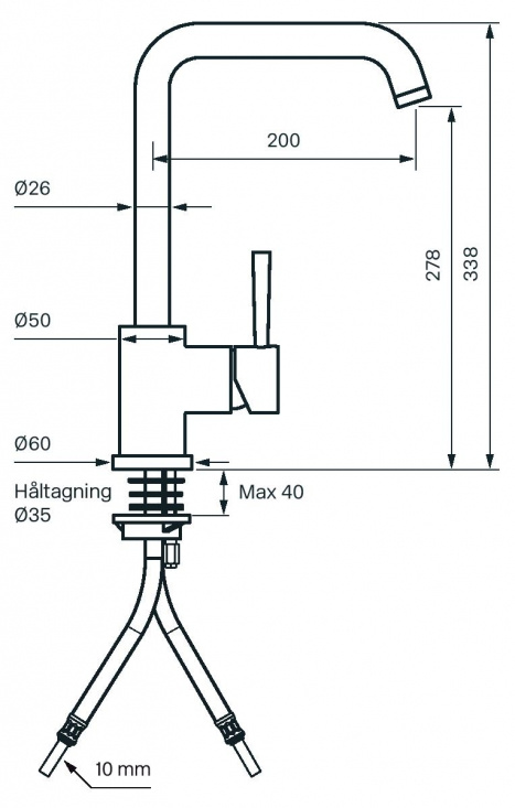 Tapwell EVO980 K�ksblandare - M�ssing