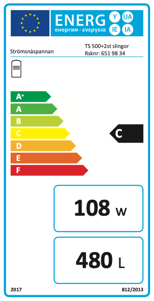 Ackumulatortank TS500 med dubbla vv-slingor - 500 liter