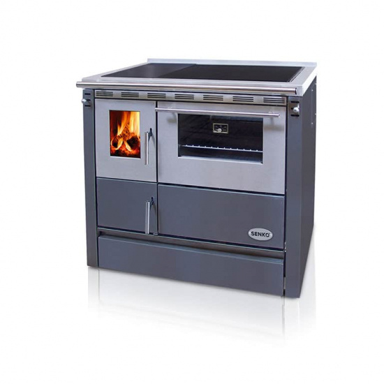 Vedspis Clasic SG-90 - skorstensanslutning h�ger bak/sida Antracitgr�