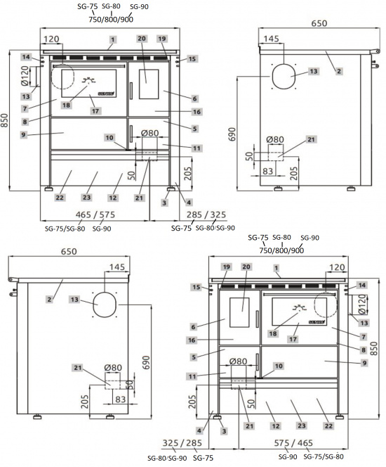 Vedspis Clasic SG-90